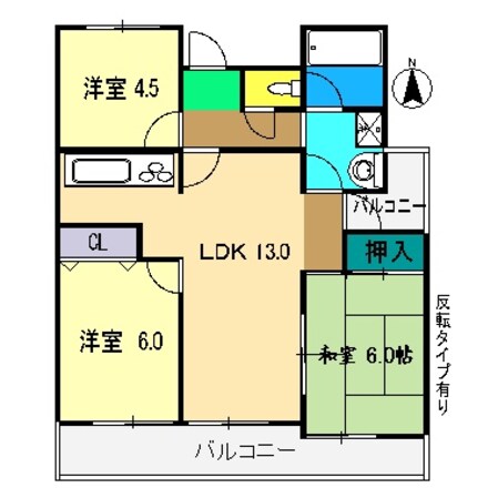 ダイアパレス中宝永町の物件間取画像